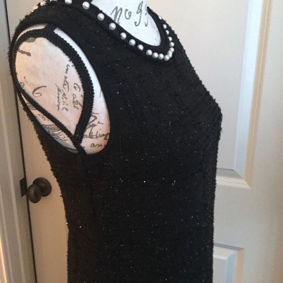 NEW w/ tags Scapa Lauren Perre Black Shimmer White Pearl with Pockets Dress - Picture 3 of 8